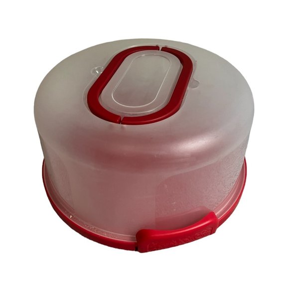 Mainstays Kitchen Mainstays 9 Inch Cake Carrier Set Clear Pink